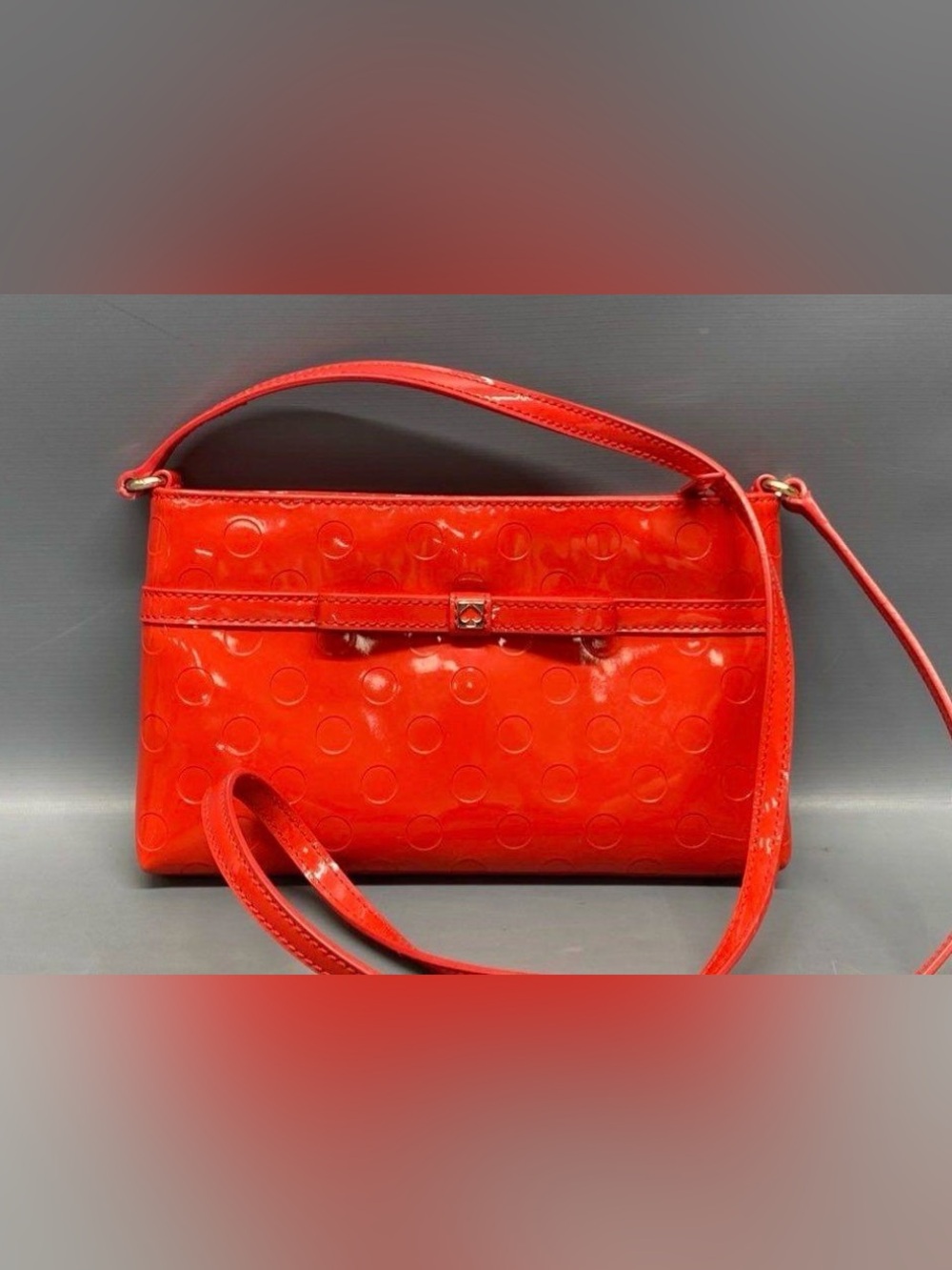 kate spade New York Camela St Amy Chili Red Polka Dot Storybook liner Crossbody